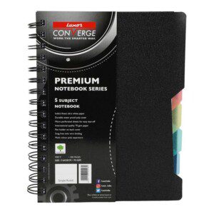 Buy the best quality Luxor 5 Subject Single Ruled Notebook online in india at affordable price and with wide range of color, branding & customization.