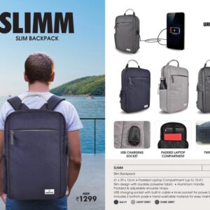Buy the best quality Slim BackPack online in india at affordable price and with wide range of color and customization available as per your need.