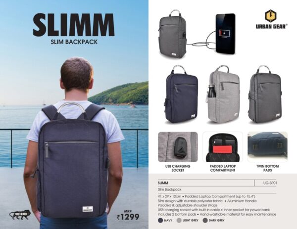 Buy the best quality Slim BackPack online in india at affordable price and with wide range of color and customization available as per your need.