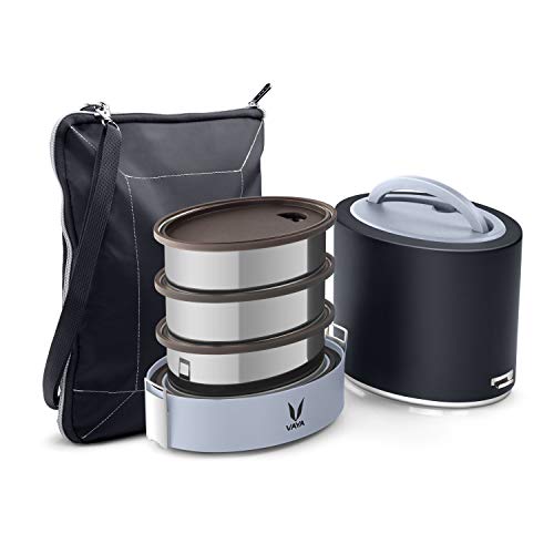 Lunch Box Stainless Steel Vaya Tiffin 1000ml, 3 SS Containers