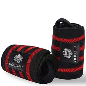 Boldfit Wrist Supporter for Gym Wrist Band for Men Gym & Women with Thumb Loop Straps - Wrist Wrap Gym Accessories for Men Hand Grip & Wrist Support Sports Straps for Gym, Weightlifting - (Red)