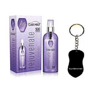 Lia French Lavender Fragrance, Car Mist Freshener 100 ml (Free Key-Chain)
