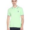 US POLO ASSN Men Light Green polo shirt solid cotton for corporate gifting in bangalore with affordable price and best quality.