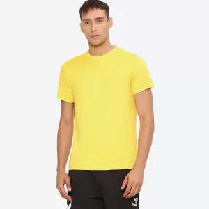 Hummel Budoc Men Polyester Sports Yellow T-Shirt for corporate gifting in bangalore with affordable price and best quality.