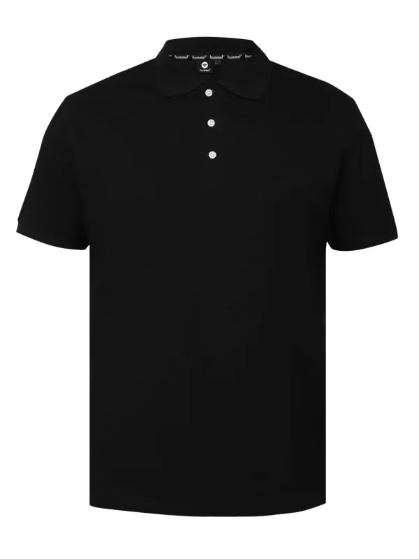 Hummel Men Black Polo T-Shirt for corporate gifting in bangalore with affordable price and best quality.