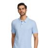 MARKS & SPENCERS POLO NECK BLUE T-SHIRT- cotton plain for corporate gifting in bangalore with affordable price and best quality.