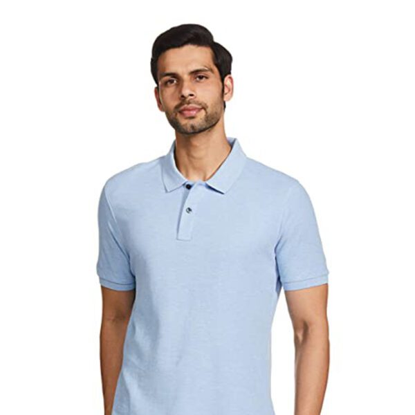 MARKS & SPENCERS POLO NECK BLUE T-SHIRT- cotton plain for corporate gifting in bangalore with affordable price and best quality.