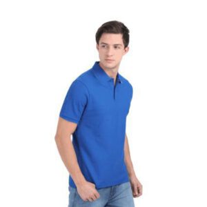 MARKS & SPENCERS POLO NECK BLUE T-SHIRT- cotton plain for corporate giftin in bangalore with affordable price and best quality.
