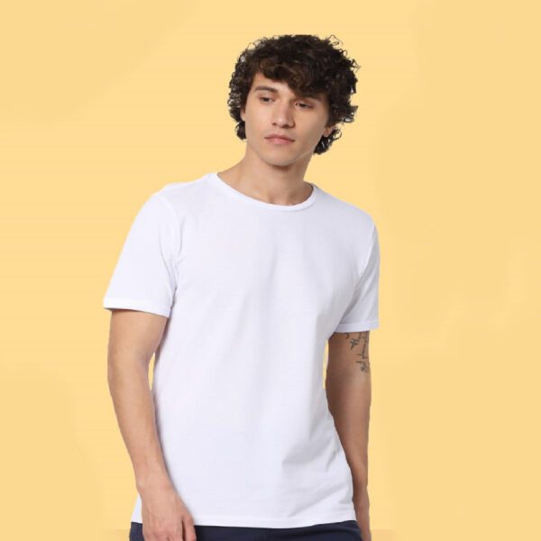 JACK & JONES JESPER ROUND NECK T-SHIRT white color for corporate gifting in bangalore with affordable price and best quality.