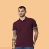 JACK & JONES JACQUARD SOLID POLO- wine color for corporate gifting in bangalore with affordable price and best quality.