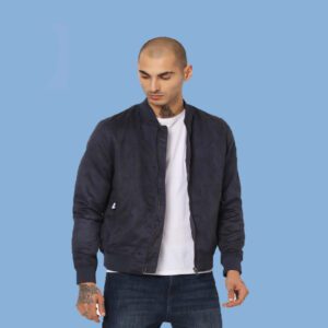JACK & JONES SUEDE JACKET- Navy blue color for corporate gifting in bangalore with affordable price and best quality.