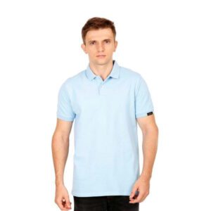 RARE RABBIT POLO TEE SMALL COLLAR MAN- light blue color for corporate gifting in bangalore with affordable price and best quality.