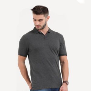 RARE RABBIT POLO TEE UNISEX CHARCOAL melange color for corporate gifting in bangalore with affordable price and best quality.