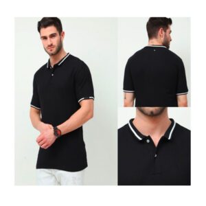 Rare Rabbit Cotton T-shirt with Tipping- Black color for corporate gifting in bangalore with affordable price and best quality.