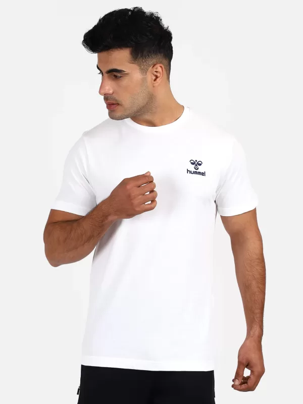 Hummel Kevins Men Cotton White T-Shirt for corporate gifting in bangalore with best quality and price.