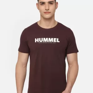 Hummel Legacy Men Cotton Brown T-Shirt for corporate gifting in bangalore with affordable price and best quality.