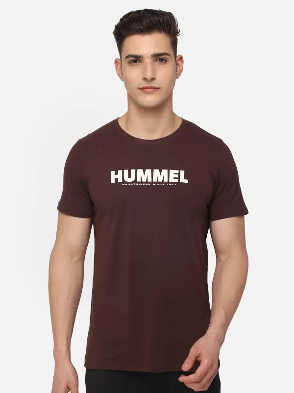 Hummel Legacy Men Cotton Brown T-Shirt for corporate gifting in bangalore with affordable price and best quality.