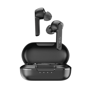 Infinty (JBL) Spin 100 True Wireless Ear Buds with Secure Fit, Upto 20 hrs of playtime, Dual EQ, IPX4 Splashproof, Full smart toouch control, Bluetoth v5.0, Black