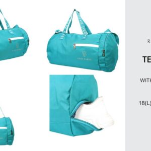 Buy the best quality RARE RABBIT TEAL DUFFEL BAG WITH SHOE POCKET online in india at affordable price and with wide range of color.
