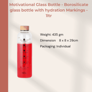 Qualicorp Marbella Bottle - Small Borosilicate Bottle Marble coating Narrow Neck steel lid - 350ml