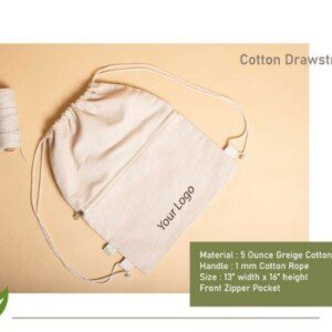 Oblique Pine Cotton Drawstring Bag for corporate gifting in india with affordable price and best quality.