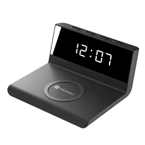 PORTRONICS FREEDOM 4A DESKTOP WIRELESS CHARGER WITH DIGITAL ALARM CLOCK