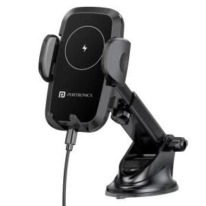 PORTRONICS CHARGE CLAMP 2 MOBILE HOLDER WITH WIRELESS CHARGING
