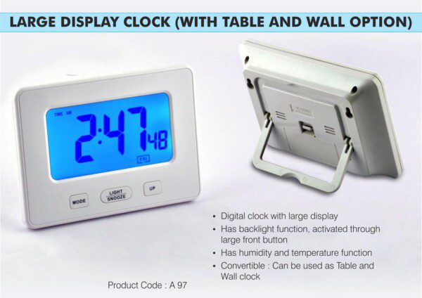 Large display clock (with table and wall option)