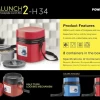 Powerplus Mega Lunch Box (Microwaveable)- 2 Box