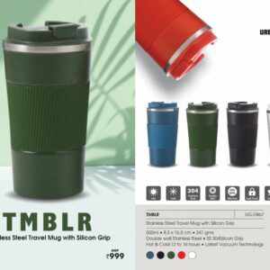Stainless Steel Travel Mug With Silicon Grip - TMBLR