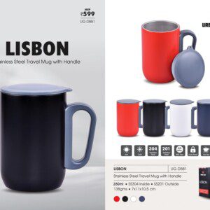 LISBON Stainless Steel Travel Mug With Handle