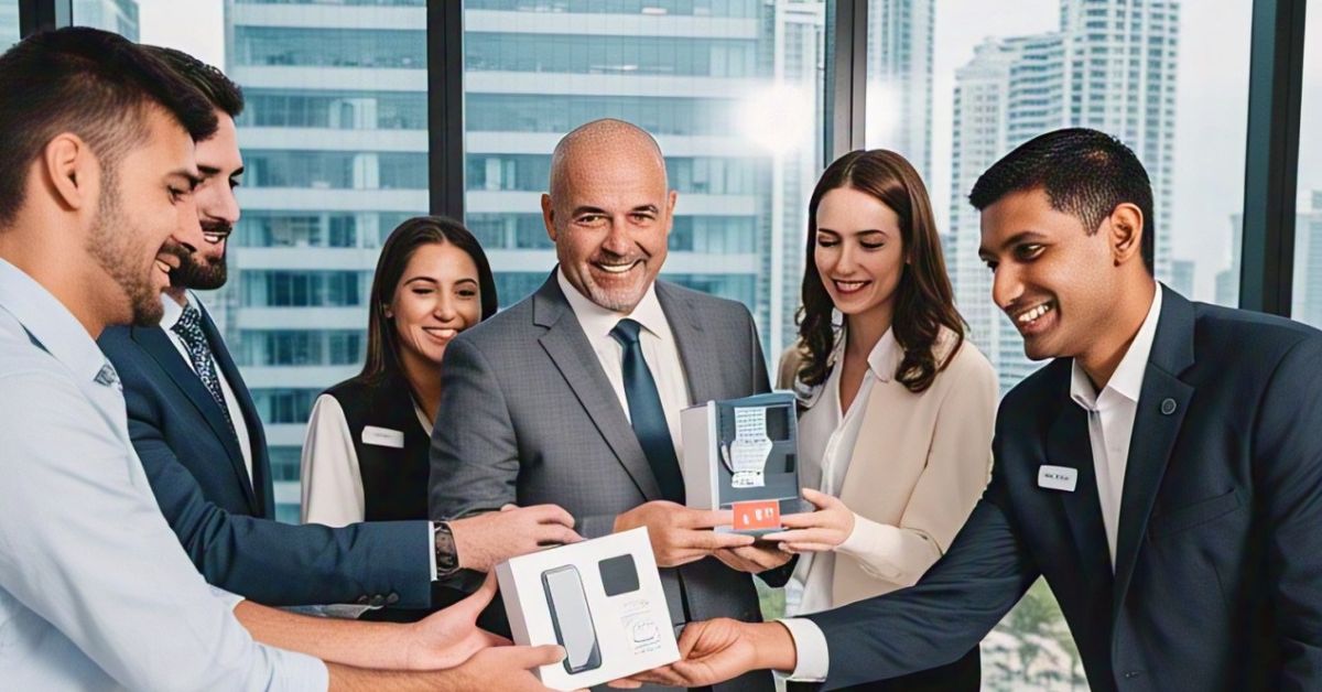 owner gifting smart gadgets to employees