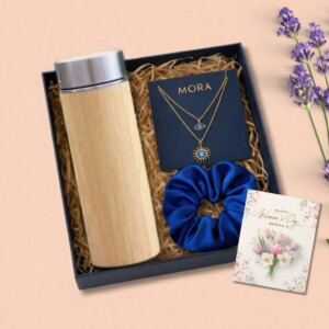 elegant wooden necklace sets scrunchies