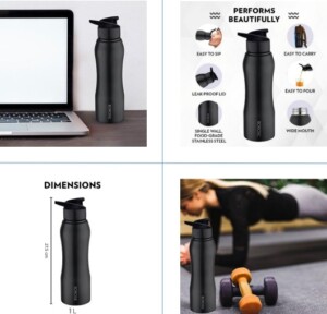 Borosil grip N sip Black