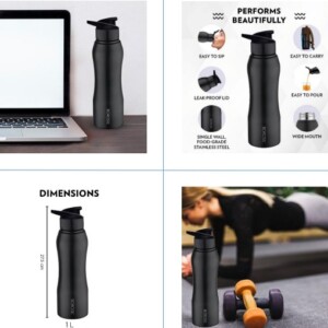 Borosil grip N sip Black