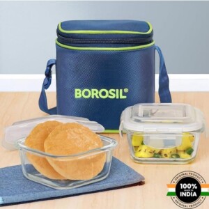 BOROSIL MICROWABLE GLASS LUNCH BOX | 2pcs