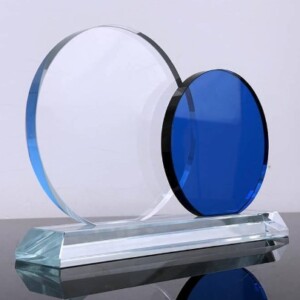 Dual Panel bold Crystal Trophy (crt-22)