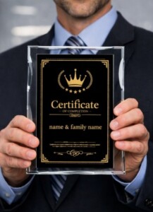Elite Black Certificate Plaque (crt-24)