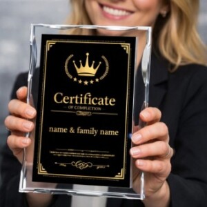 Elite Black Certificate Plaque (crt-24)