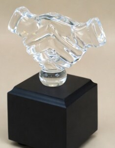Crystal luxury Handshake Trophy crt-55
