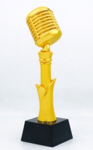 Golden luxury Microphone Trophy - rsn7
