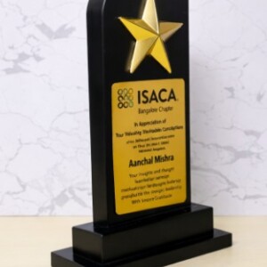 Elegant Wooden Star Plaque - NWD83