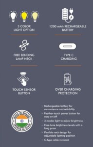 Dome bold Rechargeable LED Lamp - E387