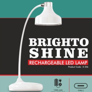 Brighto Shine Rechargable LED Lamp E356