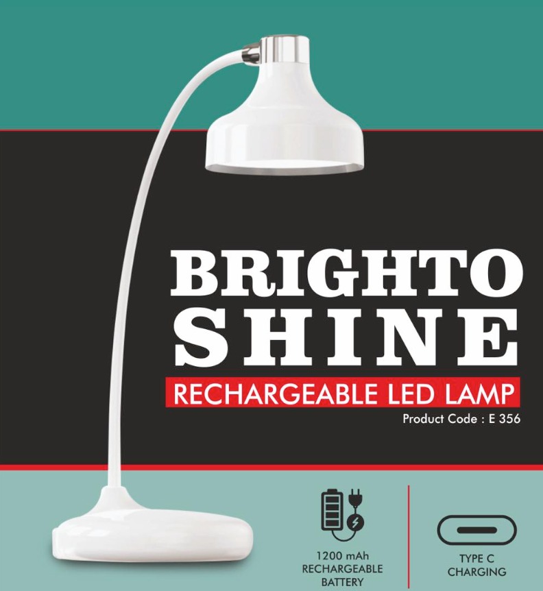 Brighto Shine Rechargable LED Lamp E356