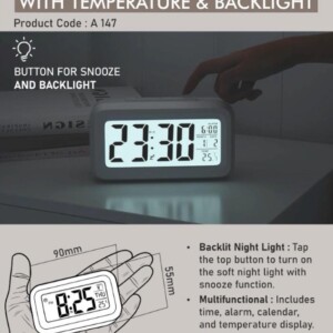 5-Feature Elite 2in1 Mini LED Clock