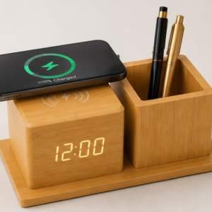 bold 3in1 Bamboo Wireless Charging Hub